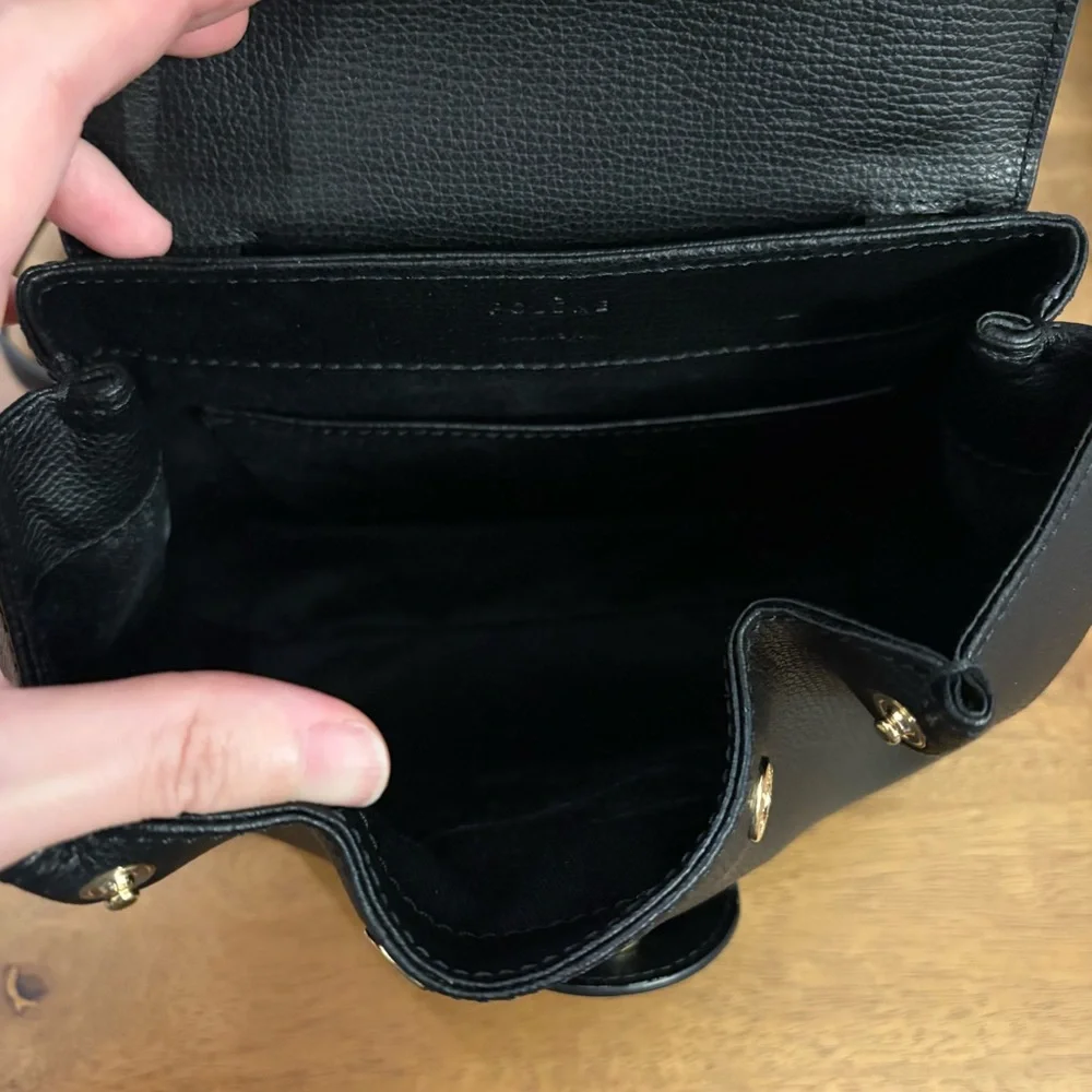 Polene Numéro Un Nano Black Leather & Suede Bag Like New